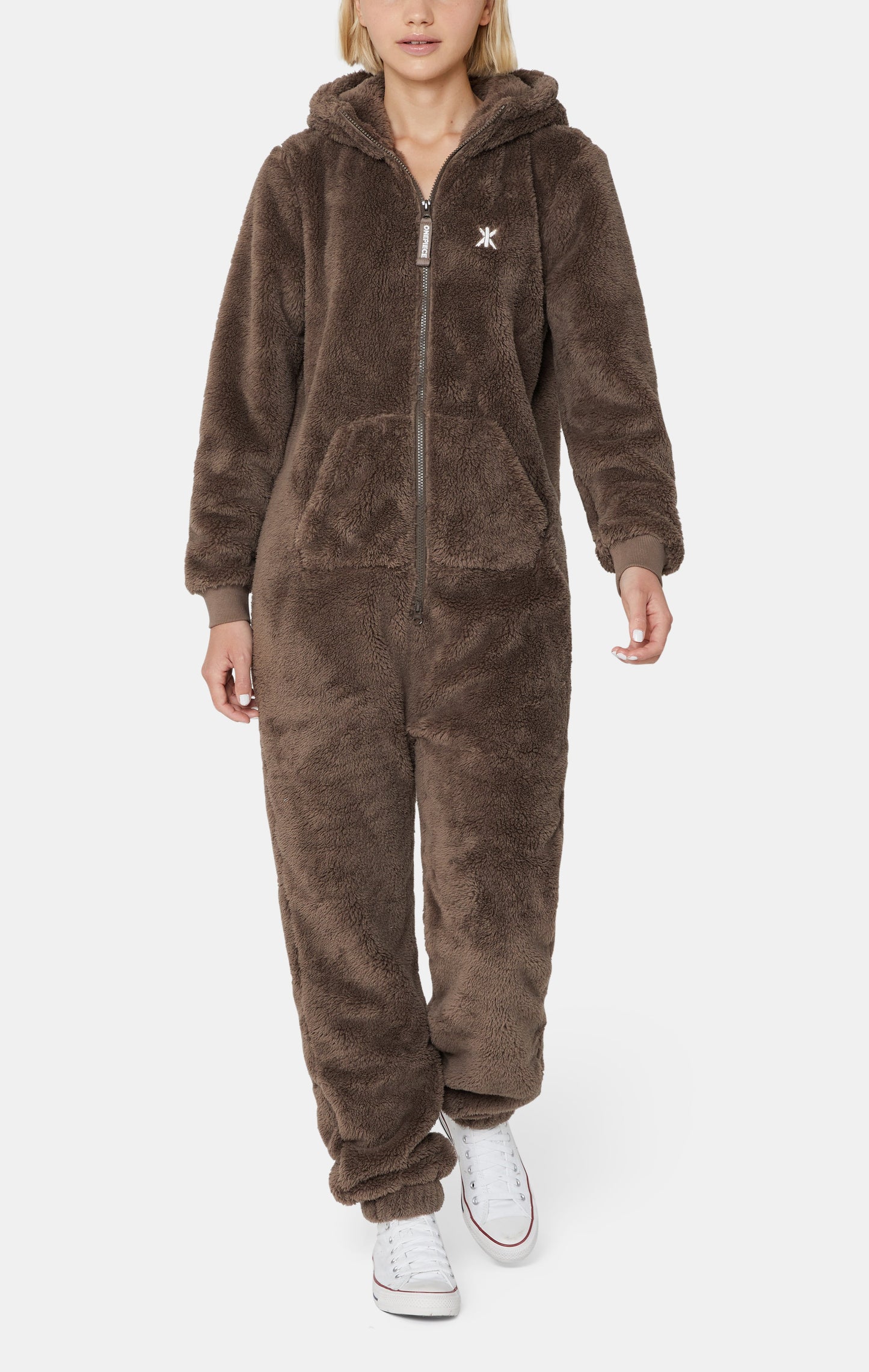 Cozy Plush Zipper Jumpsuit Unisex