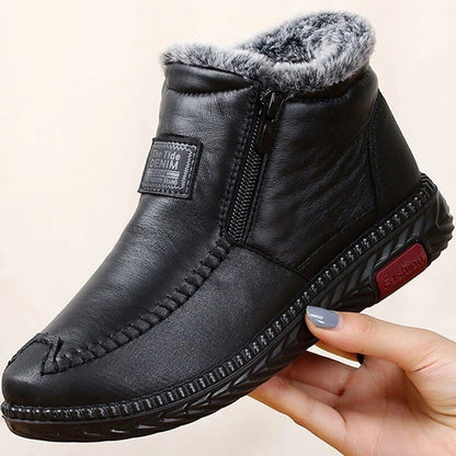 Stylish Cotton Leather Boots for Women