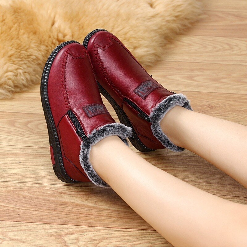 Stylish Cotton Leather Boots for Women