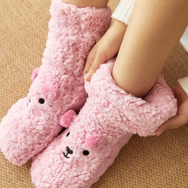 Thick Teddy Velvet Sleep Socks