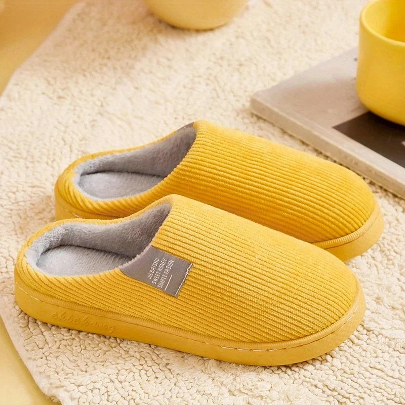 SnugStep - Stylish Striped Cotton Winter Slippers