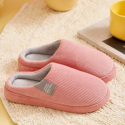 SnugStep - Stylish Striped Cotton Winter Slippers