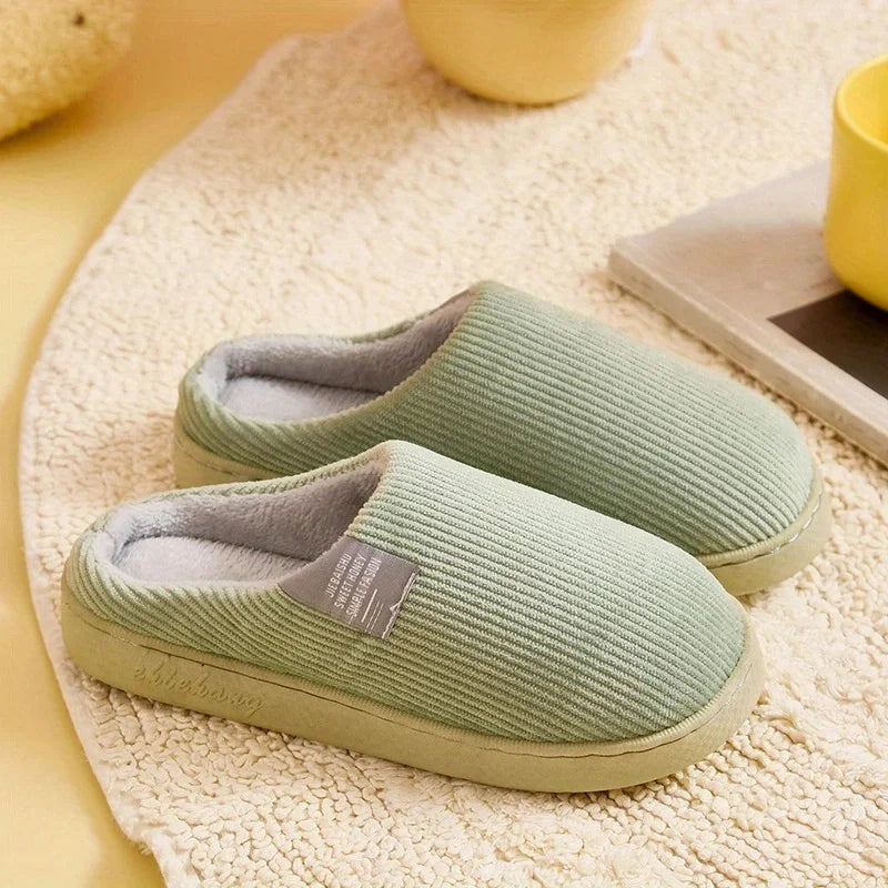 SnugStep - Stylish Striped Cotton Winter Slippers