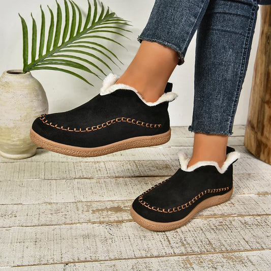 Warm Slip-On Ankle Boots for Women