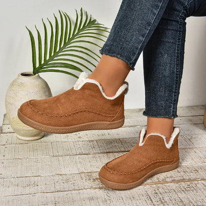 Warm Slip-On Ankle Boots for Women