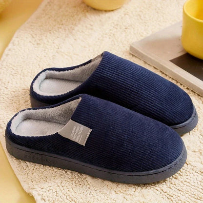 SnugStep - Stylish Striped Cotton Winter Slippers