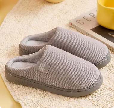 SnugStep - Stylish Striped Cotton Winter Slippers