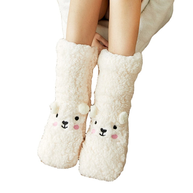 Thick Teddy Velvet Sleep Socks